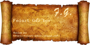 Feiszt Gábor névjegykártya