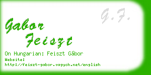 gabor feiszt business card